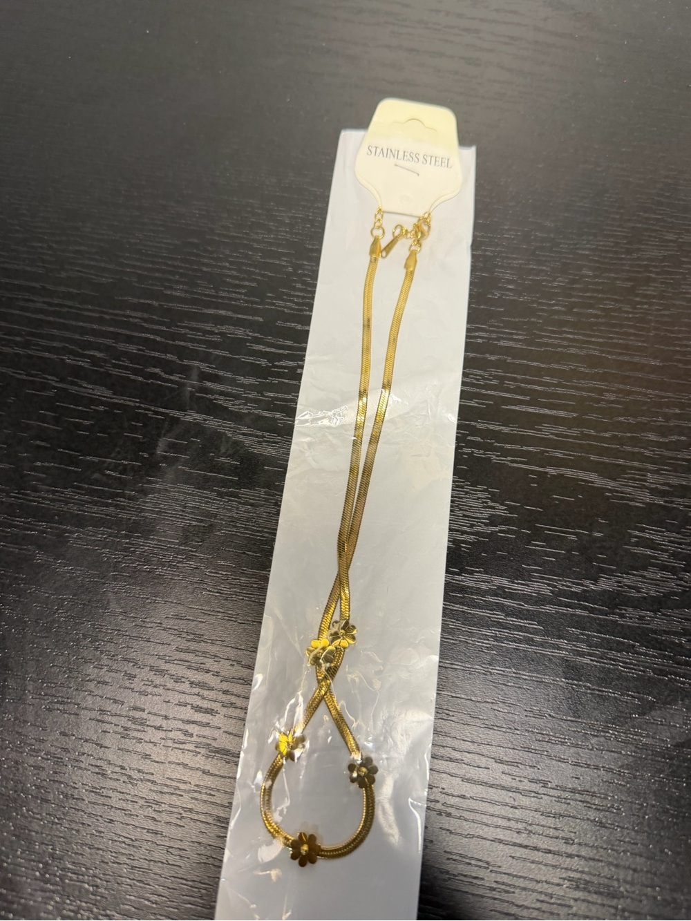 Gold-Tone Floral Pendant Necklace
